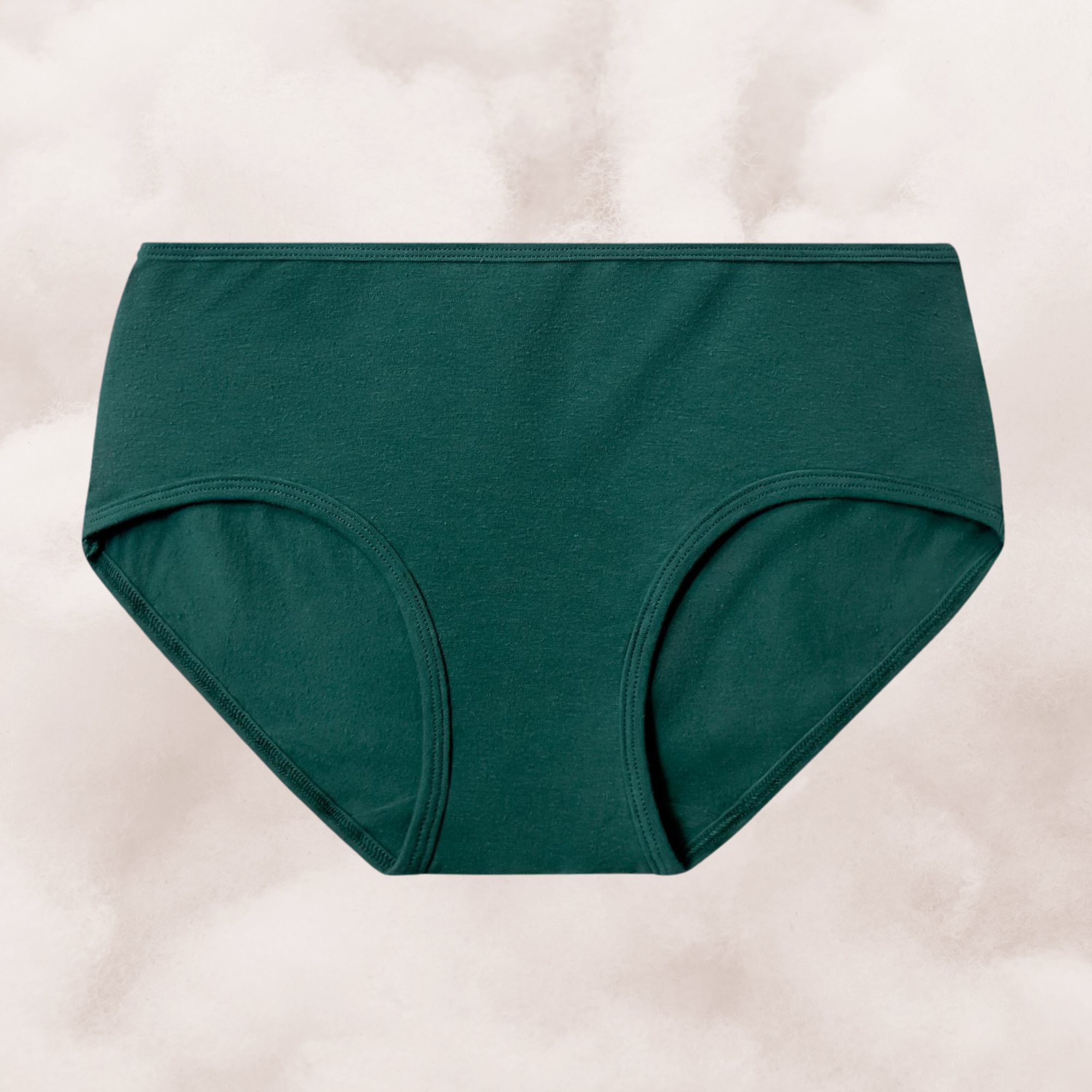 PROCLAIM organic cotton mid rise brief in lagoon a dark green color