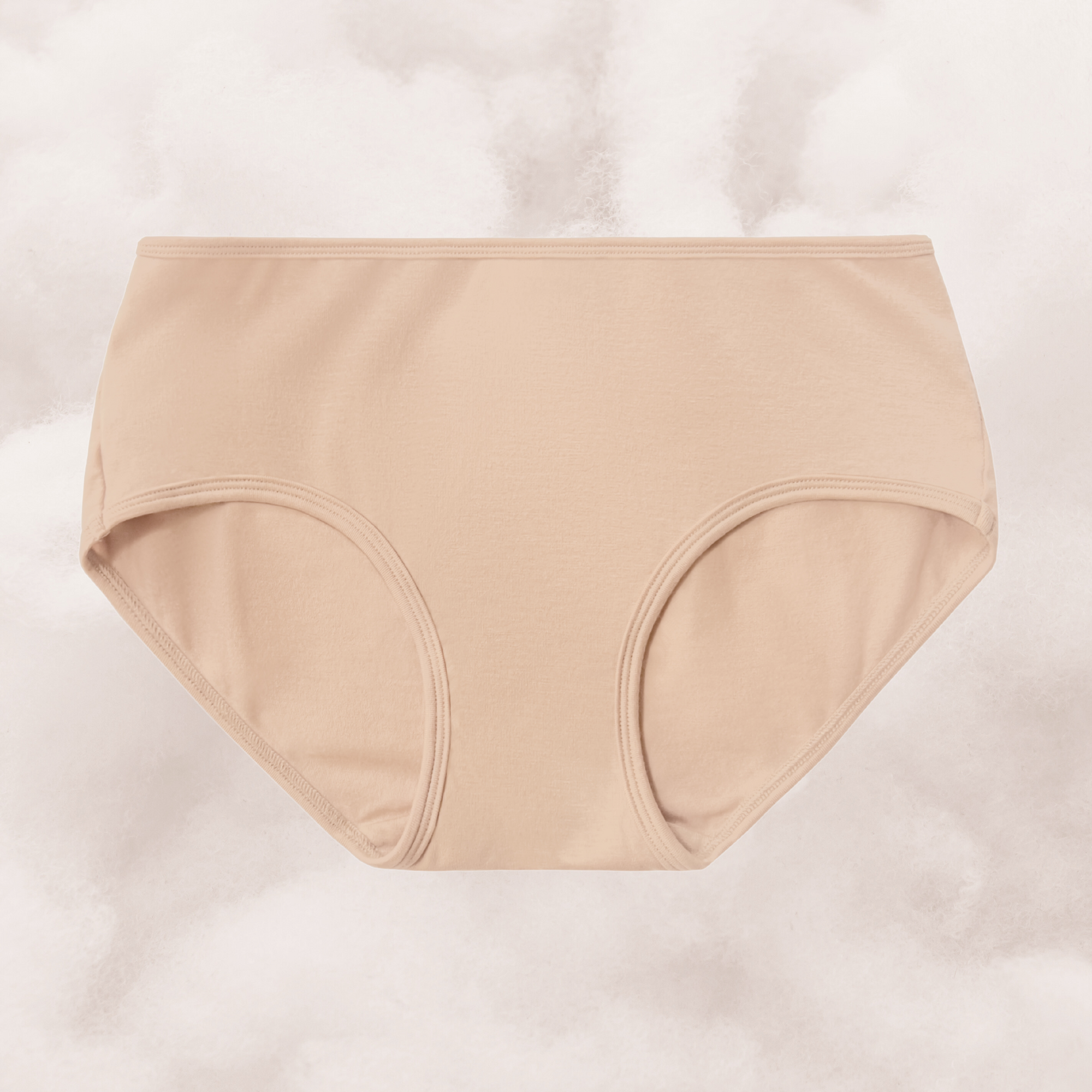 PROCLAIM organic cotton mid rise brief in ada nude a light nude beige tone