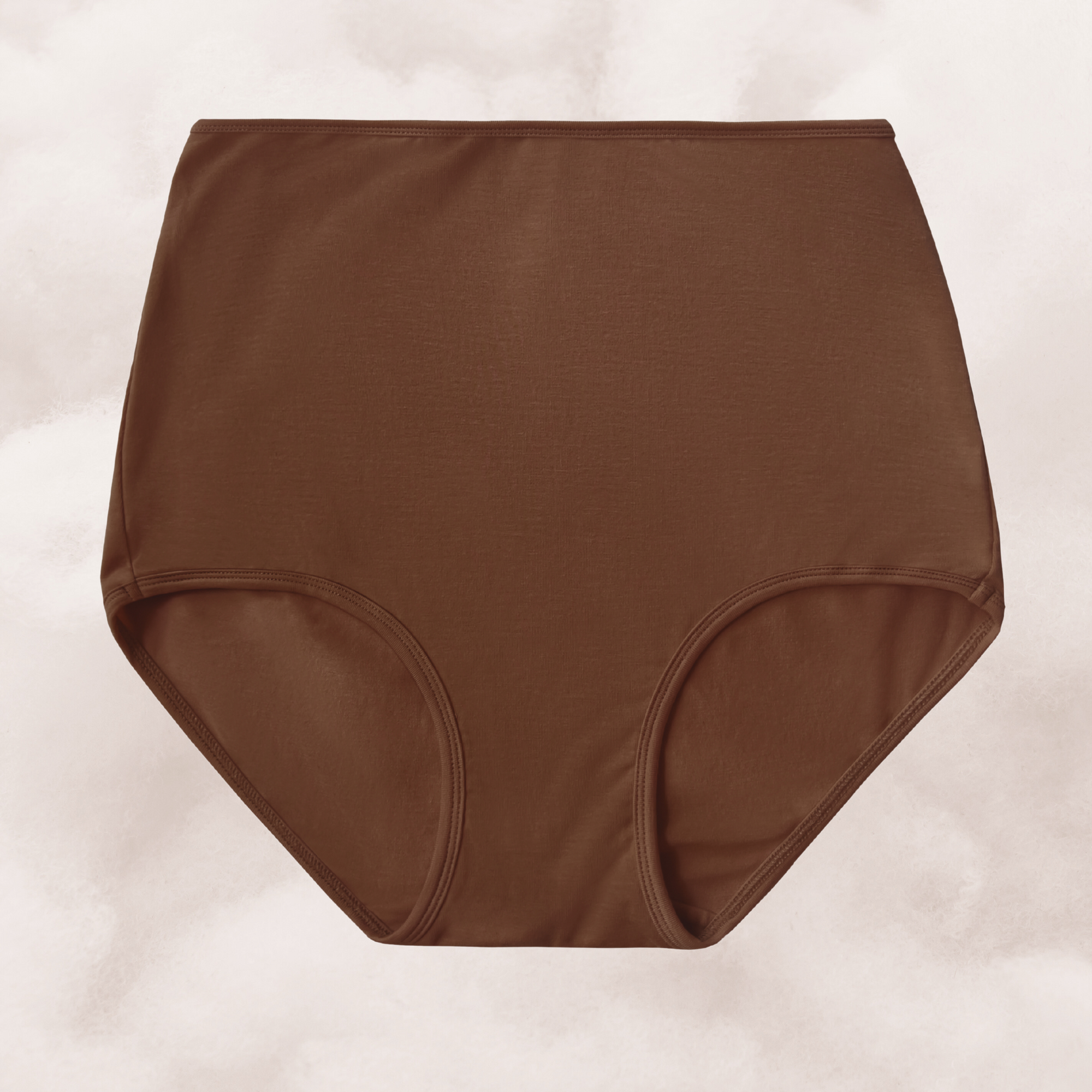 proclaim organic cotton high rise brief in ella nude our deepest nude, a brown tone