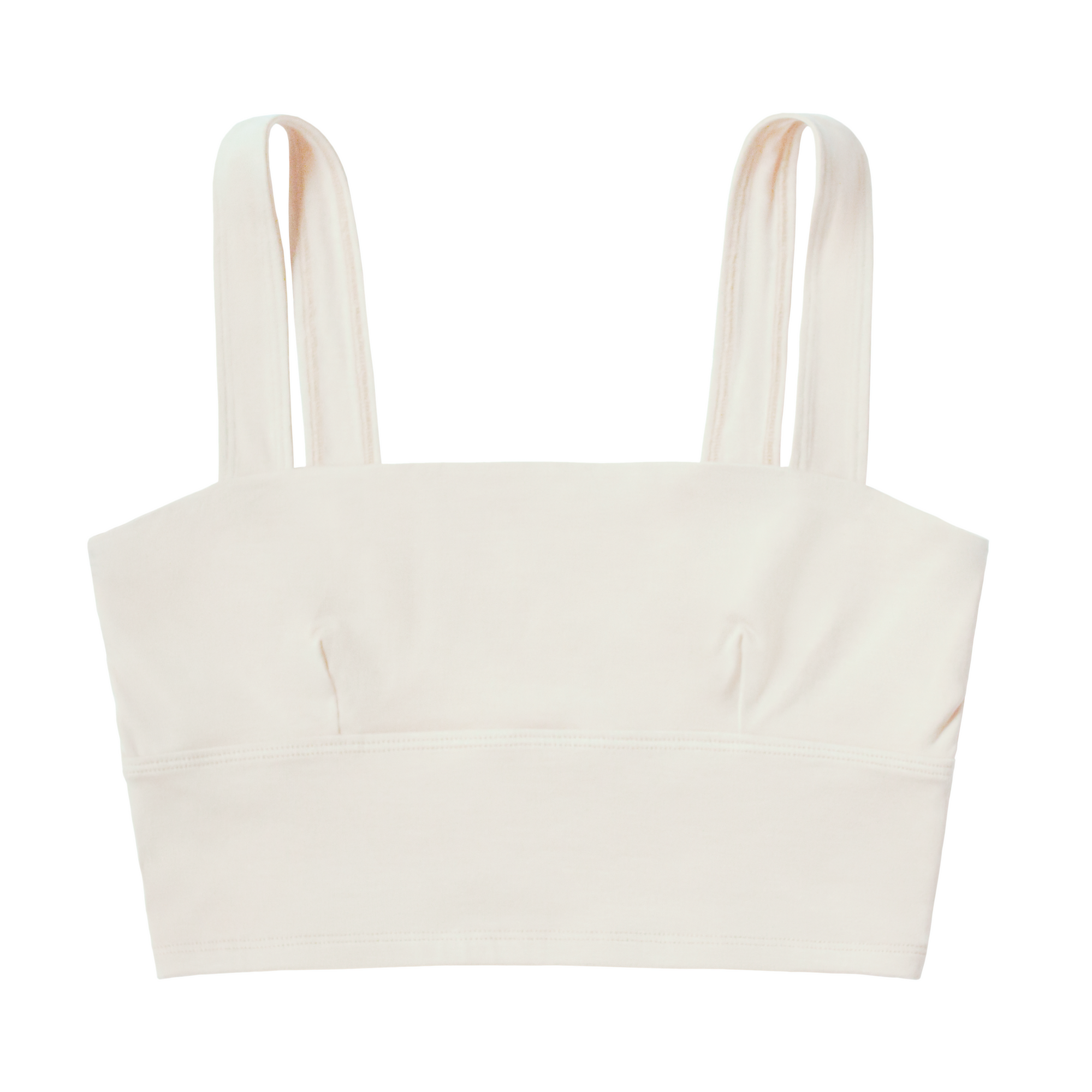 proclaim organic cotton square neck bralette in natural undyed