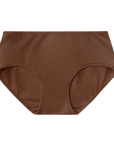 PROCLAIM tencel Mid-rise brief in Ella nude, a chocolate brown tone.