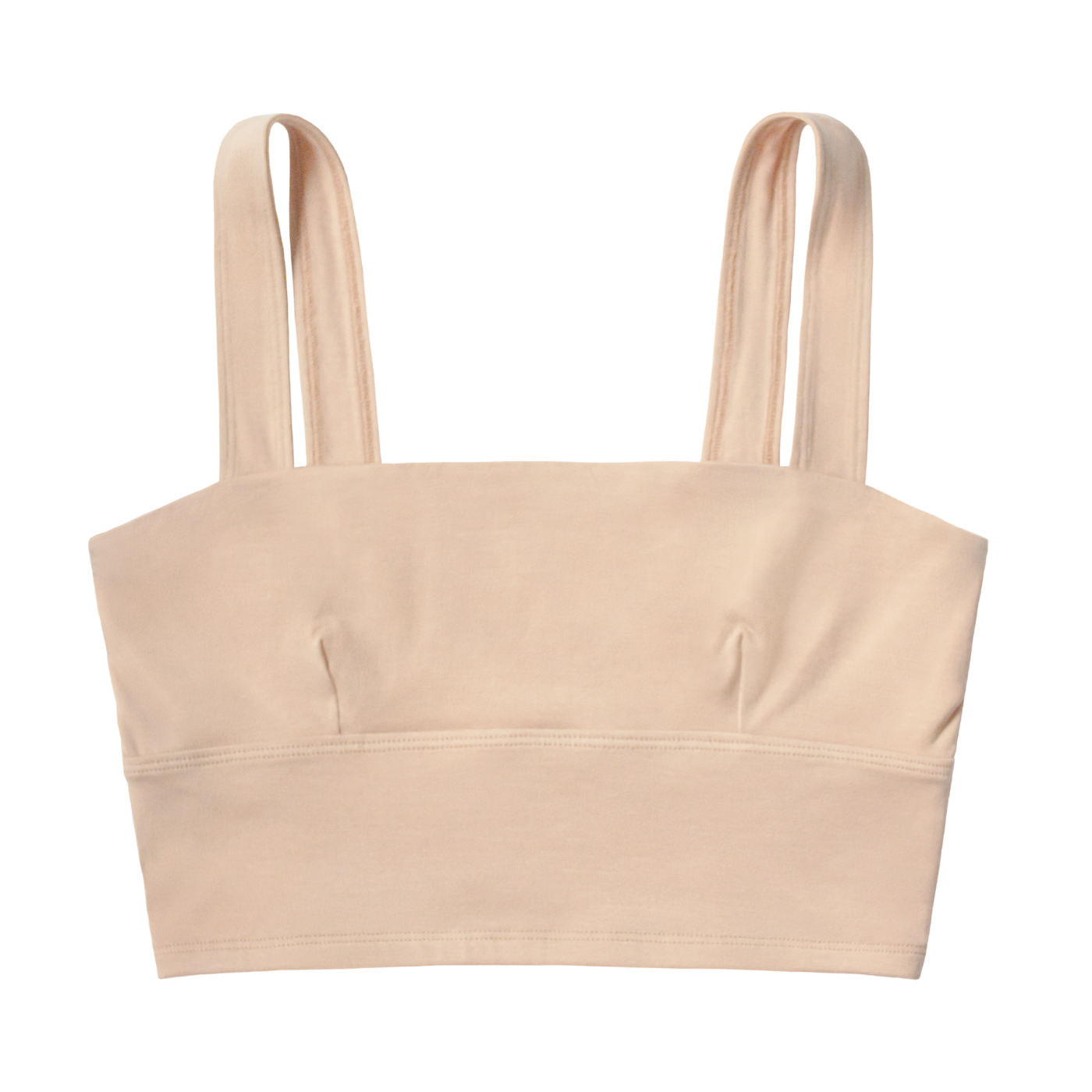 ada nude, a beige tone, square neck bralette flat lay image