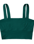 lagoon deep bluish green in the square neck bralette. wirefree design.