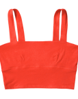 poppy red square neck bralette
